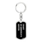 Coast Guardsman's Sister v2 - Luxury Dog Tag Keychain