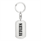 Natalia v01 - Luxury Dog Tag Keychain