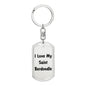 Love My Saint Berdoodle v4 - Luxury Dog Tag Keychain