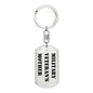 Military Veteran's Mother - Luxury Dog Tag Keychain