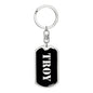 Troy v3 - Luxury Dog Tag Keychain