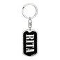Rita v02 - Luxury Dog Tag Keychain