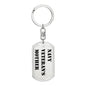 Navy Veteran's Mother - Luxury Dog Tag Keychain