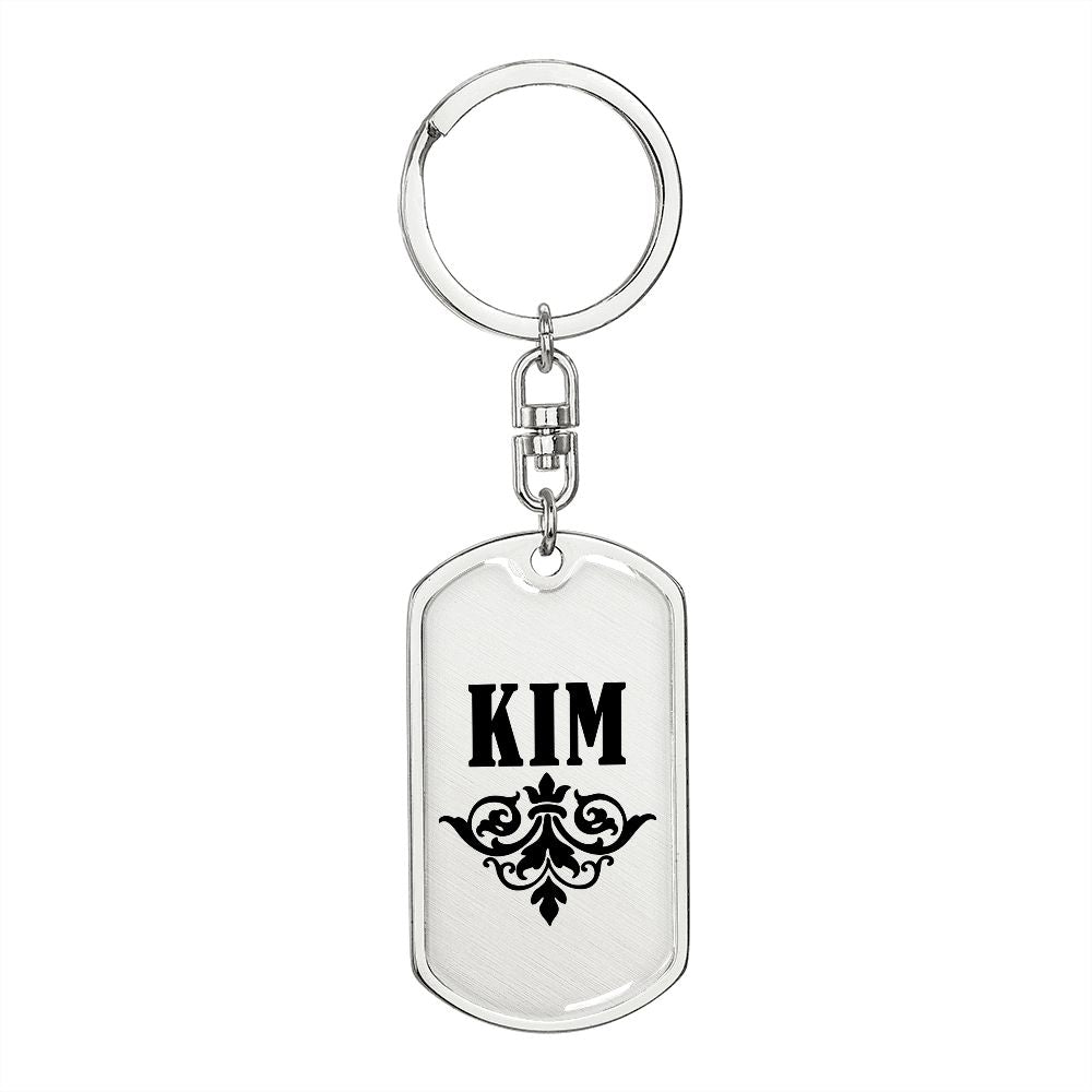 Kim v01a - Luxury Dog Tag Keychain