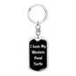 Love My Western Pond Turtle v2 - Luxury Dog Tag Keychain