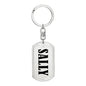 Sally v01 - Luxury Dog Tag Keychain