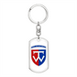58th Motorized Infantry Brigade (Ukraine) v2 - Luxury Dog Tag Keychain