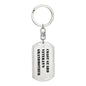 Coast Guard Veteran's Grandmother - Luxury Dog Tag Keychain