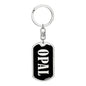Opal v02 - Luxury Dog Tag Keychain