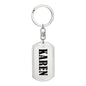 Karen v01 - Luxury Dog Tag Keychain