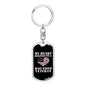 My Heart Belongs To A Wounded Veteran - Luxury Dog Tag Keychain