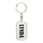 Lynda v01 - Luxury Dog Tag Keychain