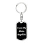Love My Albino Angelfish v2 - Luxury Dog Tag Keychain