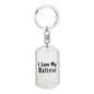Love My Maltese - Luxury Dog Tag Keychain