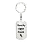 Love My Alpaca Guinea Pig - Luxury Dog Tag Keychain