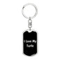 Love My Turtle v2 - Luxury Dog Tag Keychain