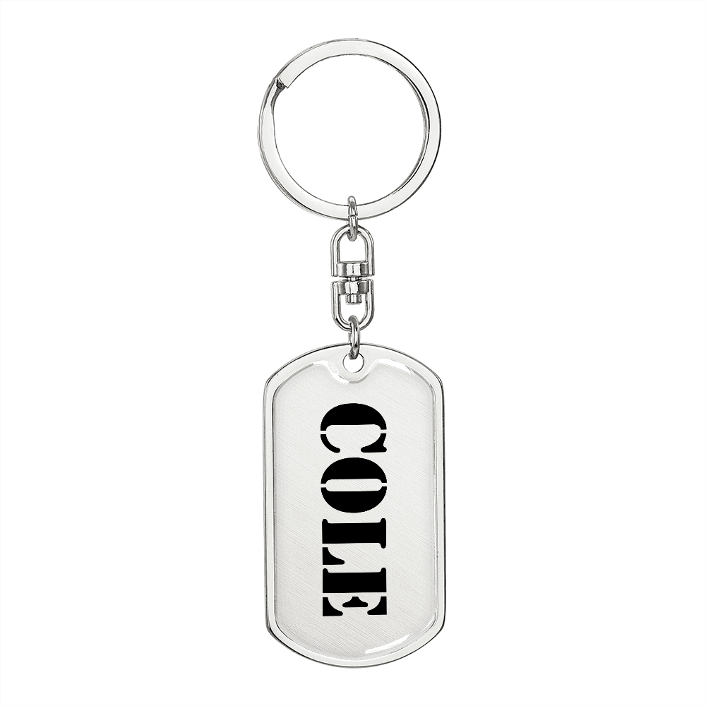 Cole - Luxury Dog Tag Keychain