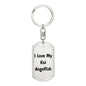 Love My Koi Angelfish - Luxury Dog Tag Keychain