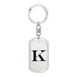 Initial K v1a - Luxury Dog Tag Keychain