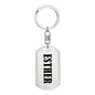 Esther v01 - Luxury Dog Tag Keychain