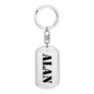 Alan - Luxury Dog Tag Keychain
