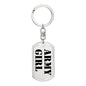 Army Girl - Luxury Dog Tag Keychain