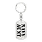 Navy Aunt - Luxury Dog Tag Keychain