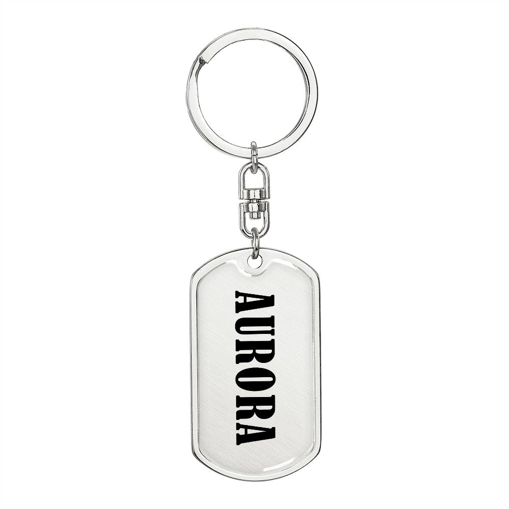 Aurora v01 - Luxury Dog Tag Keychain