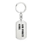 Air Force Girl - Luxury Dog Tag Keychain