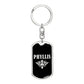 Phyllis v02a - Luxury Dog Tag Keychain