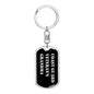 Coast Guard Veteran's Grandma v2 - Luxury Dog Tag Keychain