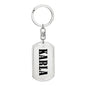 Karla v01 - Luxury Dog Tag Keychain