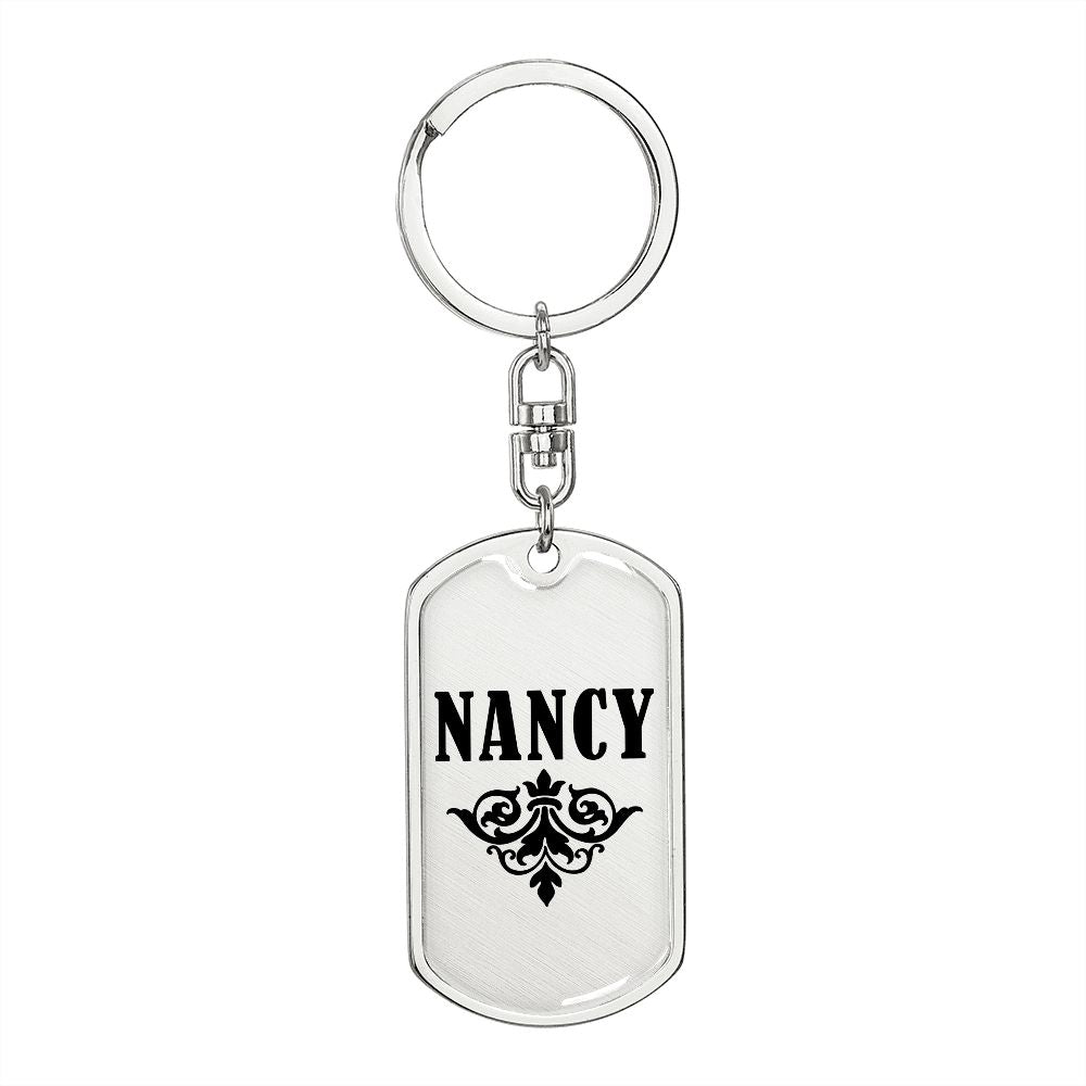 Nancy v01a - Luxury Dog Tag Keychain