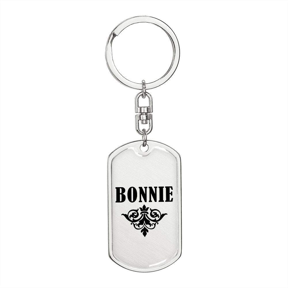 Bonnie v01a - Luxury Dog Tag Keychain
