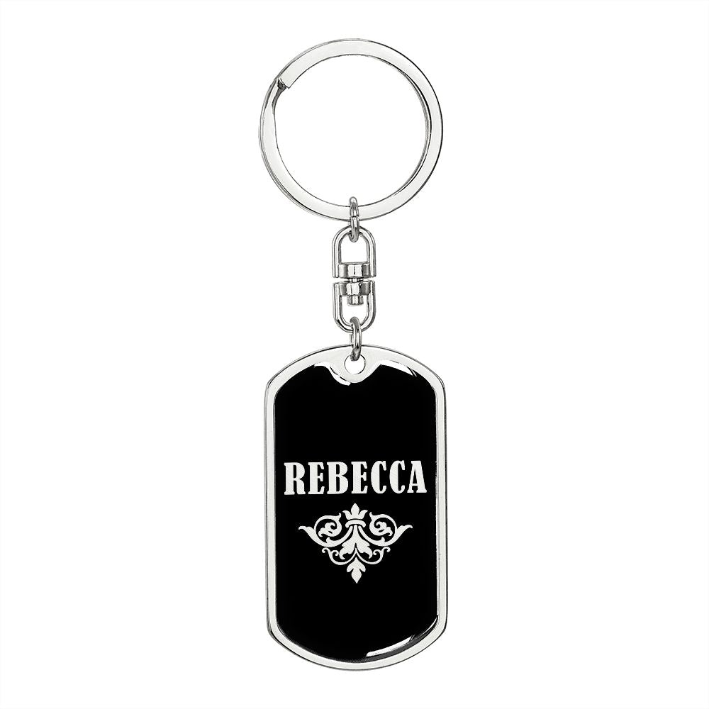 Rebecca v02a - Luxury Dog Tag Keychain