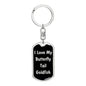 Love My Butterfly Tail Goldfish v2 - Luxury Dog Tag Keychain