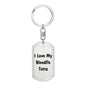 Love My Bloodfin Tetra - Luxury Dog Tag Keychain