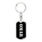 Omar v3 - Luxury Dog Tag Keychain