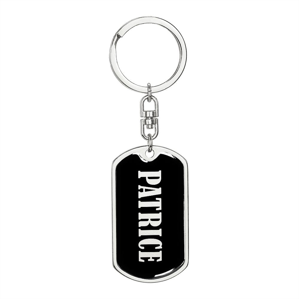 Patrice v02 - Luxury Dog Tag Keychain