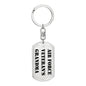 Air Force Veteran's Grandma - Luxury Dog Tag Keychain