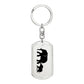 Mama Elephant With 1 Calf - Luxury Dog Tag Keychain