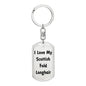 Love My Scottish Fold Longhair - Luxury Dog Tag Keychain