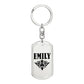 Emily v01a - Luxury Dog Tag Keychain