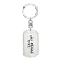 Las Vegas Girl v4 - Luxury Dog Tag Keychain