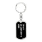 Coast Guardsman's Girl v2 - Luxury Dog Tag Keychain