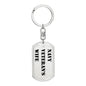 Navy Veteran's Wife - Luxury Dog Tag Keychain