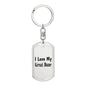 Love My Great Dane - Luxury Dog Tag Keychain