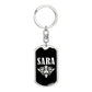 Sara v02a - Luxury Dog Tag Keychain