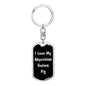 Love My Abyssinian Guinea Pig v2 - Luxury Dog Tag Keychain