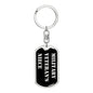 Military Veteran's Niece v2 - Luxury Dog Tag Keychain